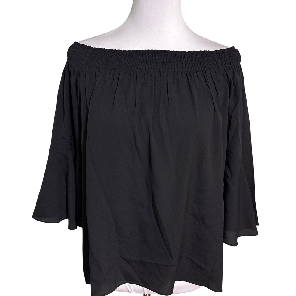 Saks Fifth Avenue Black Off Shoulder Blouse